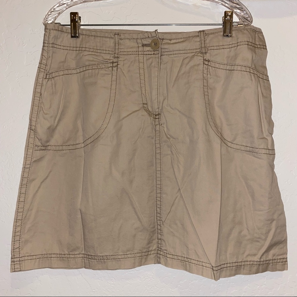 Faded Glory Khaki Cargo Skirt